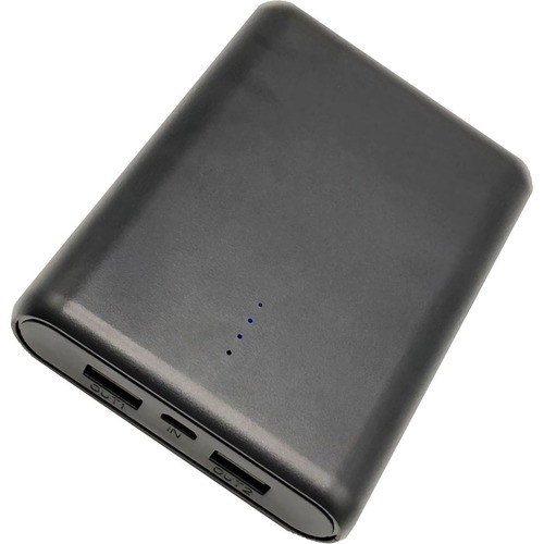 10000MAH UNIVERSAL USB LED PWR POWER BANK CHARCOAL 2.1A ABS