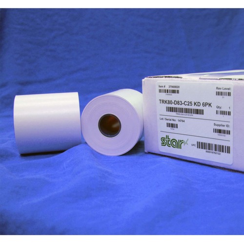 PAPER STICKY TSP654SK: 6ROLLS CASE LINERLESS LABEL BLUE CORE