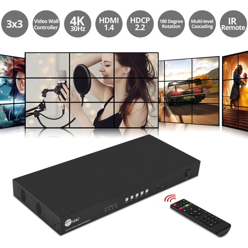 4K USB-C/ DP/ VGA/ HDMI VIDEO WALL PROCESSOR CREATE 3X3 AND UP TO 10X10 4K 30H