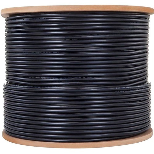 1000FT ROLL OF CAT6A 500MHZ UTP CABLE 23AWG UTP 0.58MM 4PR BLACK