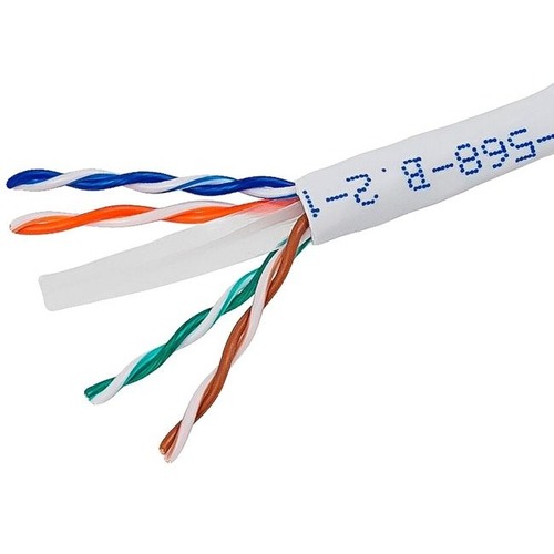 1000FT CAT6 CABLE WHITE CMR STRANDED RJ45 LAN WIRE IN-WALL