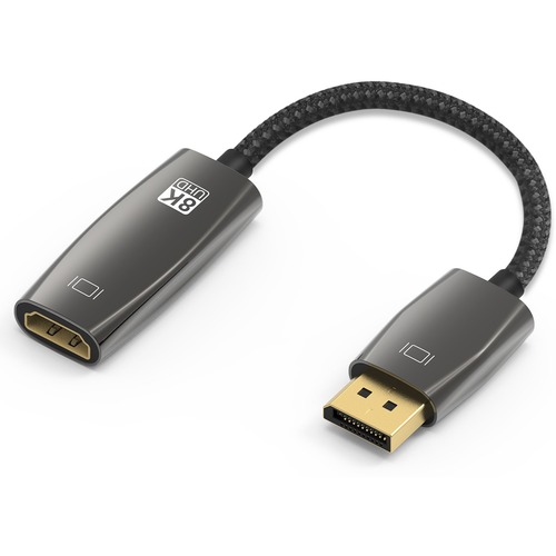 8IN DISPLAYPORT MALE TO HDMI FEMALE ADAPTER 8K 60HZ AND 4K 120HZ