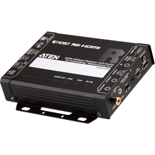 HDMI HDBASET RECEIVER W/AUDIO DE-EMBEDDING AND POH