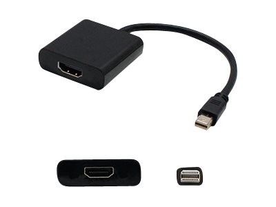 5 Pack 8in Mini-DP to HDMI 1.3 Adapter Cable - Video adapter - DisplayPort / HDMI - HDMI (F) to Mini DisplayPort (M) - 7.9 in - black (pack of 5)