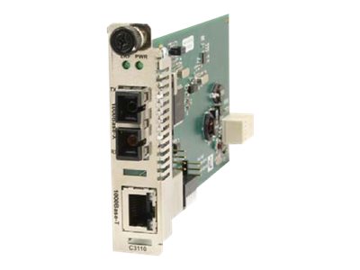 C3110 Series - Fiber media converter - GigE - 1000Base-SX 1000Base-T - RJ-45 / LC multi-mode - up to 1800 ft - 850 nm