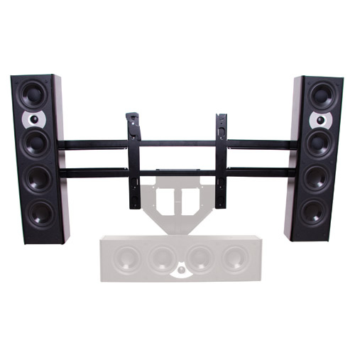 Mounting Adapter for Speaker Flat Panel Display - 46 inch to 65 inch Screen Support - 50 lb Load Capacity - Black