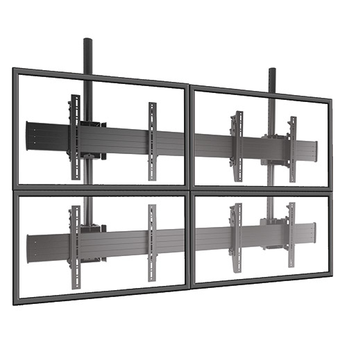 FUSION Ceiling Mount for Digital Signage Display - 42 inch to 50 inch Screen Support - 125 lb Load Capacity - Black