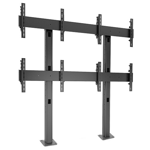 FUSION Floor Mount for Flat Panel Display - 42 inch to 50 inch Screen Support - 500 lb Load Capacity - Black