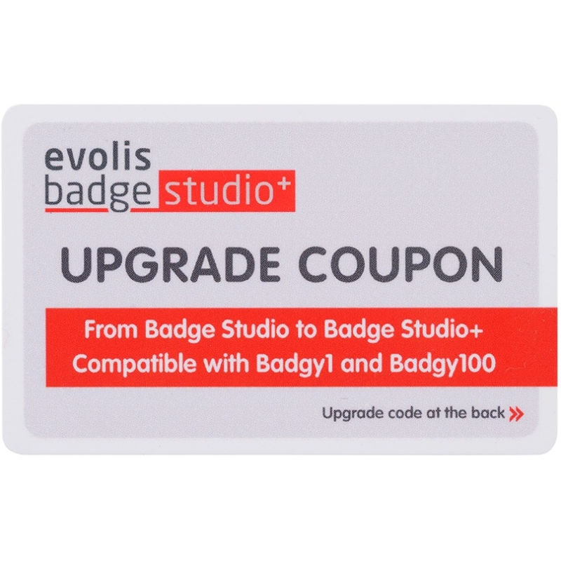 BADGE STUDIO with UPG COUPON CARD FOR DATABASE MANAGEMENT