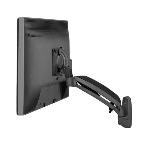 Kontour Series - Mounting kit ( mounting arm ) for LCD display - aluminum - black - screen size: 10 inch - 30 inch - mounting interface: 100 x 100 mm 75 x 75 mm - wall-mountable