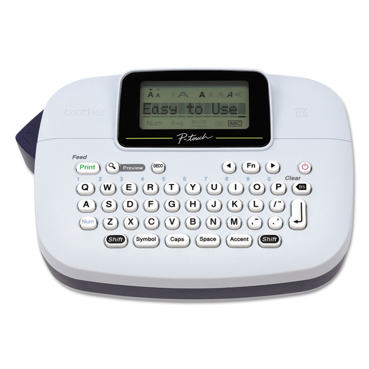 Label Printer (Tape Family: M) (Tape Sizes: 9mm 12mm) (7.5mm/sec) (230 dpi) (QWERTY Keyboard) (Auto Power Off)