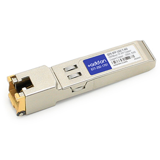 Juniper QFX-SFP-1GE-T Compatible SFP Transceiver - SFP (mini-GBIC) transceiver module (equivalent to: Juniper QFX-SFP-1GE-T) - GigE - 1000Base-TX - RJ-45 - up to 328 ft - for Juniper Networks SRX380 EX Series EX9204 EX9208 QFX Series QFX10016