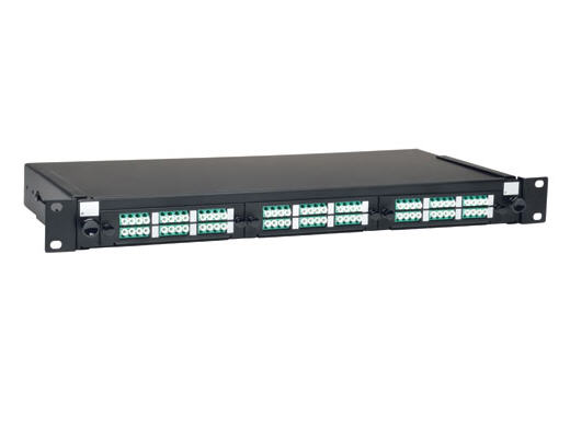 36-Port LC/LC Rackmount Fiber Enclosure Feed Through Patch Panel 1U - Patch panel - LC x 36 - black - 1U - 19 inch