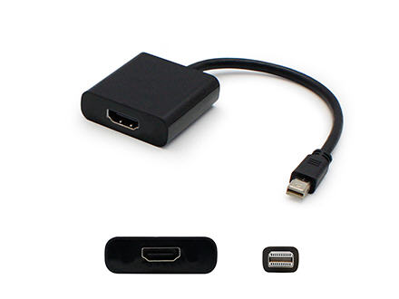 Video / audio adapter - DisplayPort / HDMI - Mini DisplayPort (M) - 19 pin HDMI (F) - 7.9 in - black