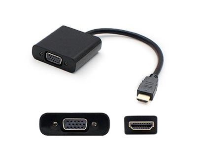 5 Pack 8in HDMI to VGA Cable - Video converter - HDMI - VGA - black - for Lenovo ThinkCentre M75t Gen 2 M90q Gen 2 ThinkPad T15p Gen 2 ThinkSmart Core