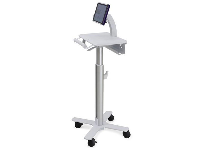 StyleView Tablet Cart SV10 - Cart for tablet / keyboard - medical - metal - white aluminum - screen size: up to 12 inch