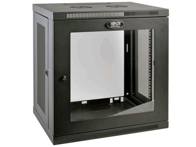 12U WALL MOUNT RACK ENCLOSURE SERVER CABINET with GLASS FRONT DOOR