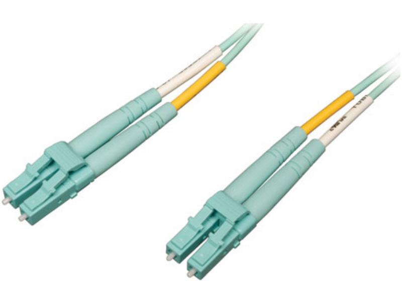 15M 10GB/100GB DUPLEX MULTIMODE 50/125 OM4 LSZH FIBER PATCH CABLE LC/LC AQUA 15