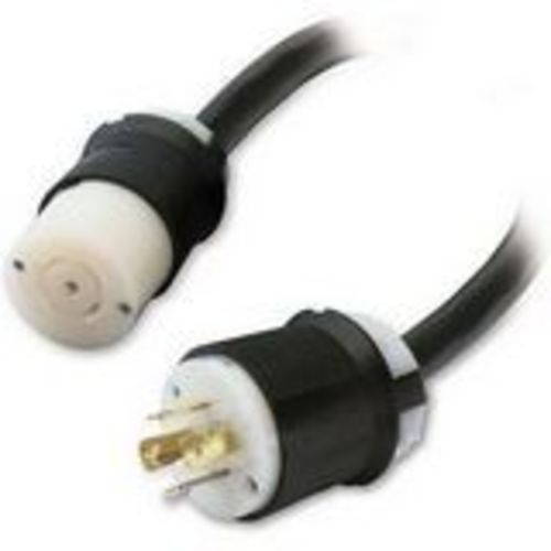 Power extension cable - NEMA L21-20 (M) to NEMA L21-20 (F) - 6 ft - black