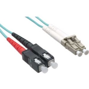 LC/SC MULTIMODE DUPLEX OM4 50/125 FIBER OPTIC CABLE 2M - TAA COMPLIANT