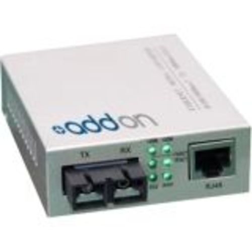 100Mbs 1 RJ-45 to 1 SC Media Converter - Fiber media converter - 100Mb LAN - 100Base-FX 100Base-TX - RJ-45 / SC multi-mode - up to 1.2 miles - 1310 nm