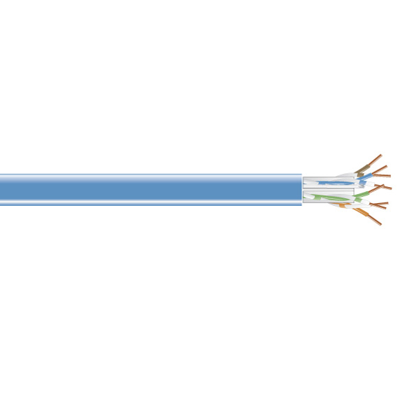 Box CAT5e Value Line Solid Cable CM 1000-ft. (304.8-m)  Blue - Category 5e for Network Device - 1000 ft - Bare Wire - Bare Wire - Blue