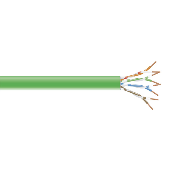 CAT6 250-MHZ SOLID ETHERNET CABLE - UNSHIELDED (UTP)  CMP PLENUM GREEN 10