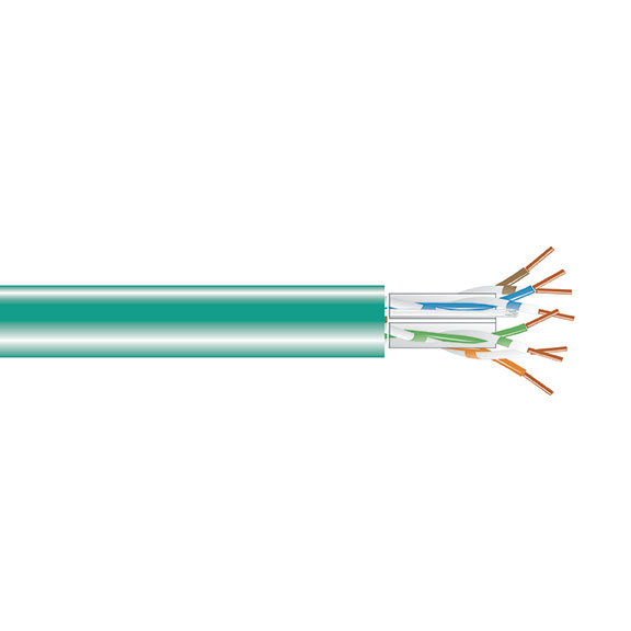 1000FT CAT6A 650MHZ SOLID CABLE UTP CM GREEN