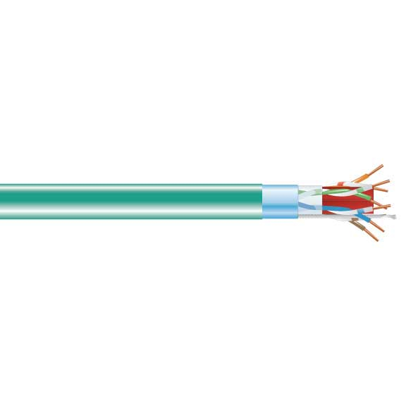 1000FT CAT6A 650MHZ SOLID CABLE F/UTP CM GREEN