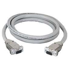 RS232 SHIELDED CABLE - METAL HOOD DB9 FEMALE/FEMALE 50-FT. (15.2-M)