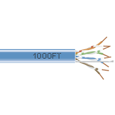 CAT5E 350-MHZ SOLID ETHERNET CABLE - UNSHIELDED (UTP)  CMP PLENUM BLUE 10