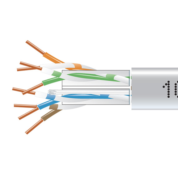 CAT6 550-MHZ SOLID ETHERNET CABLE - UNSHIELDED (UTP)  CMP PLENUM GRAY 100