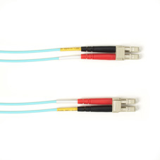 OM3 50/125 MULTIMODE FIBER OPTIC PATCH CABLE - OFNR PVC LC TO LC AQUA 15-M (4