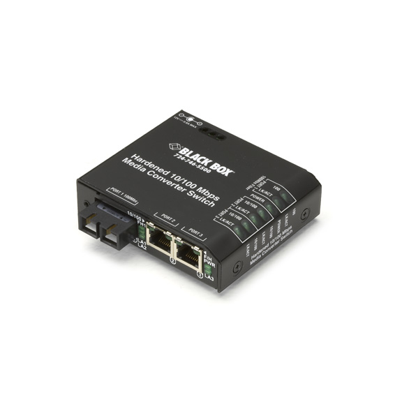 HARDENED MEDIA CONVERTER SWITCH 10-/100-MBPS COPPER TO 100-MBPS FI