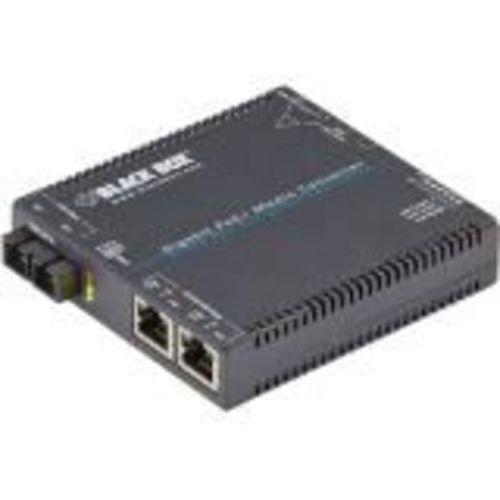 MEDIA CONVERTER GIGABIT ETHERNE T POE+ SINGLE MODE 1310NM 15KM SC