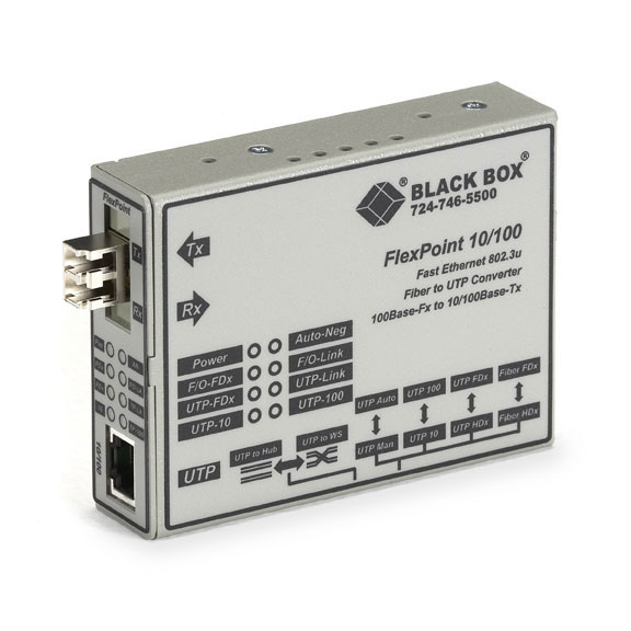 MODULAR MEDIA CONVERTER 10BT /100BASETX TO 100BASE-FX SM LC