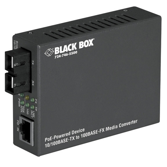 POE PD MEDIA CONVERTER DUPLEX 1 0BASET/100BASETX TO 100BASEFX MM LC