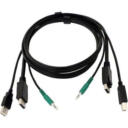 DISPLAYPORT KVM CABLE - USB A-B 3.5MM AUDIO 6-FT. (1.8-M)