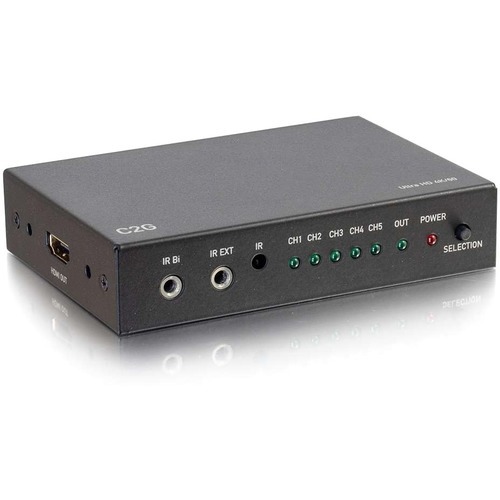 HDMI Selector Switch - 5-Port - 4K 60Hz - Black - Video/audio switch - 5 x HDMI - desktop