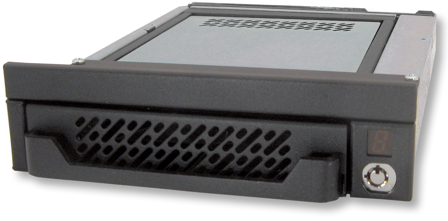 Data Express 75 Removable Hard Drive Enclosure - 1 x 3.5 inch - 1/3H Internal Hot-swappable - Internal - Black