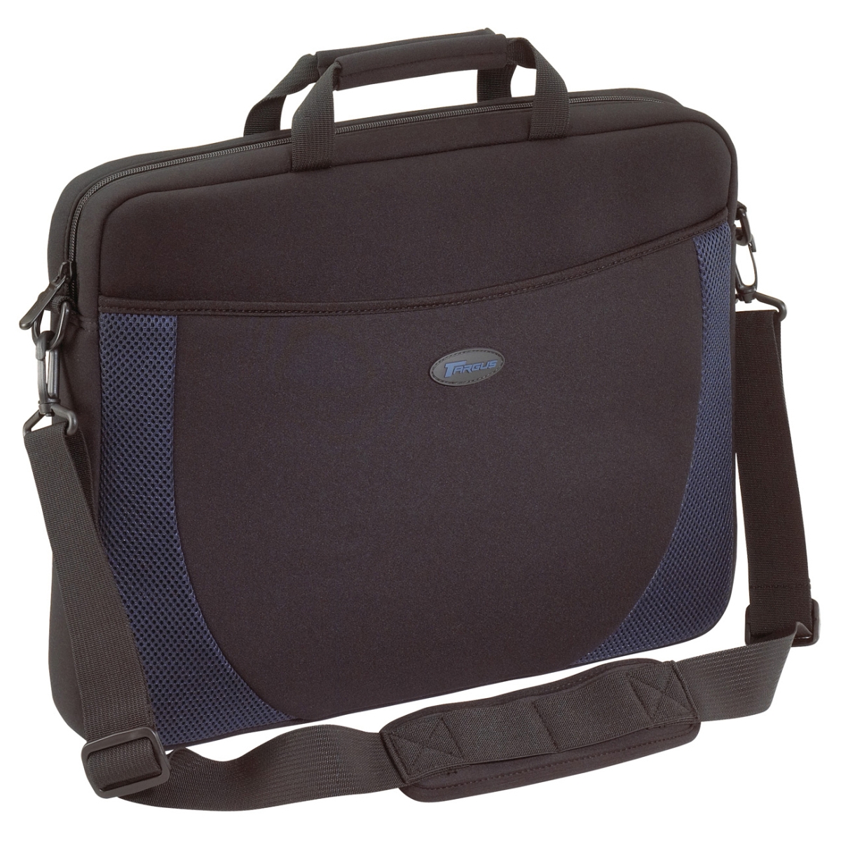 Notebook Case - Top-loading - Shoulder Strap Handle - Neoprene - Black Blue