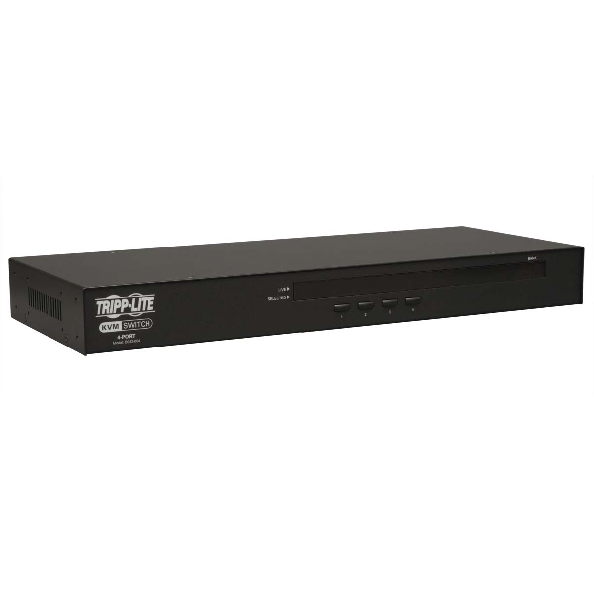 4-Port Rackmount USB / PS2 KVM Switch with On-Screen Display 1U - KVM switch - PS/2 - 4 x KVM port(s) - 1 local user - rack-mountable