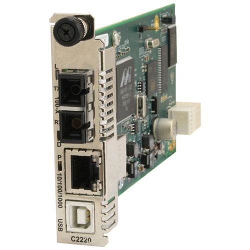 C2220 Series OAM/IP-Based Remotely Managed - Fiber media converter - GigE - 10Base-T 100Base-TX 1000Base-T - RJ-45 / SFP (mini-GBIC)