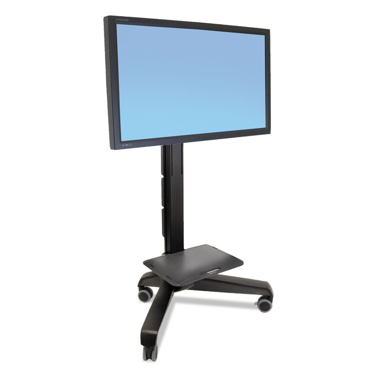 Neo-Flex Display Stand - 50 inch to 65 inch Screen Support - 120 lb Load Capacity - 1 x Shelf(ves) - 64 inch Height x 42 inch Width x 29.4 inch Depth - Plastic - Black