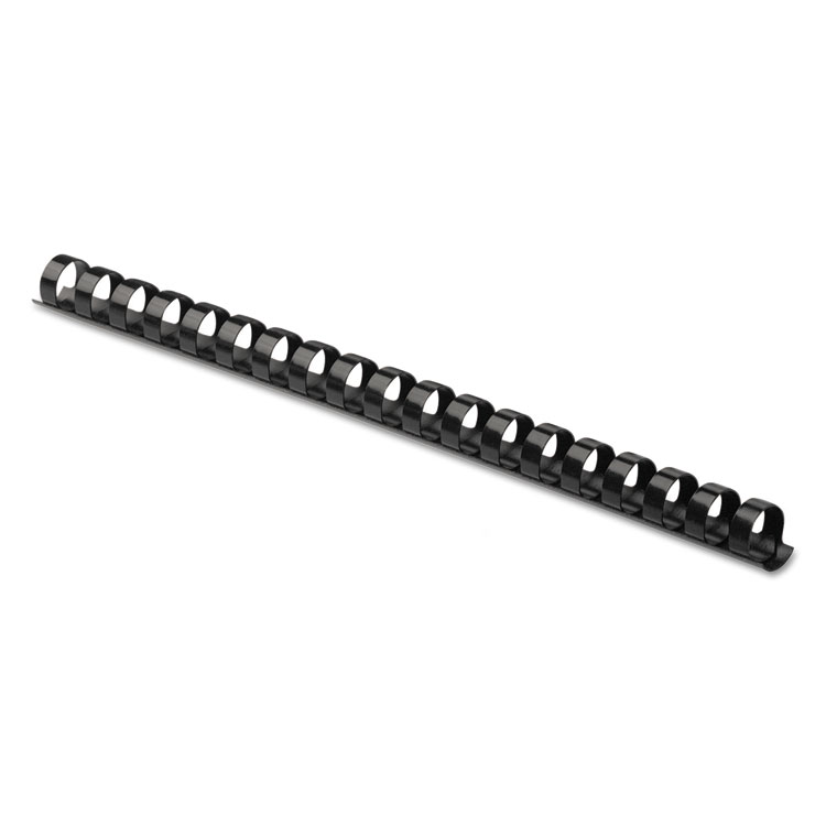 Plastic Comb Bindings 5/8 inch Diameter 120 Sheet Capacity Black 25 Combs/pack