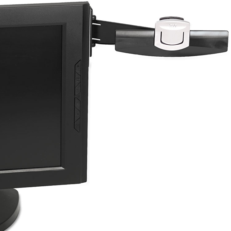 Unique clip allows for one-handed loading of up to 30 sheets of paper. Mount to left or right side of monitor and swings out of the way when not in use. Document clip includes Command Adhesive for easy mounting and clean removal from monitor.