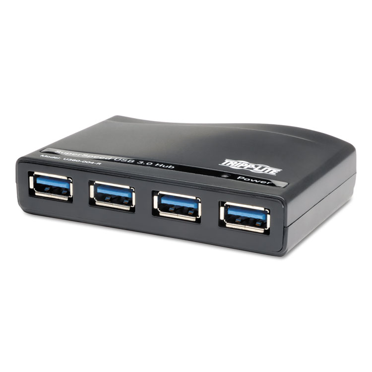 4-Port USB 3.0 SuperSpeed Compact Hub 5Gbps Bus Powered - Hub - 4 x SuperSpeed USB 3.0 - desktop