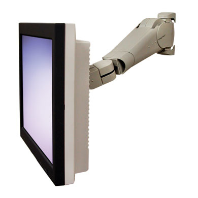 ARMS 400 series - Mounting kit ( articulating arm ) for flat panel - gray - wall-mountable - for Ergotron 400 Series