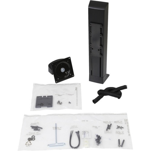 WorkFit Single LD Monitor Kit - Desk mount for LCD display - black - screen size: up to 24 inch - for P/N: 33-467-921 33-468-921