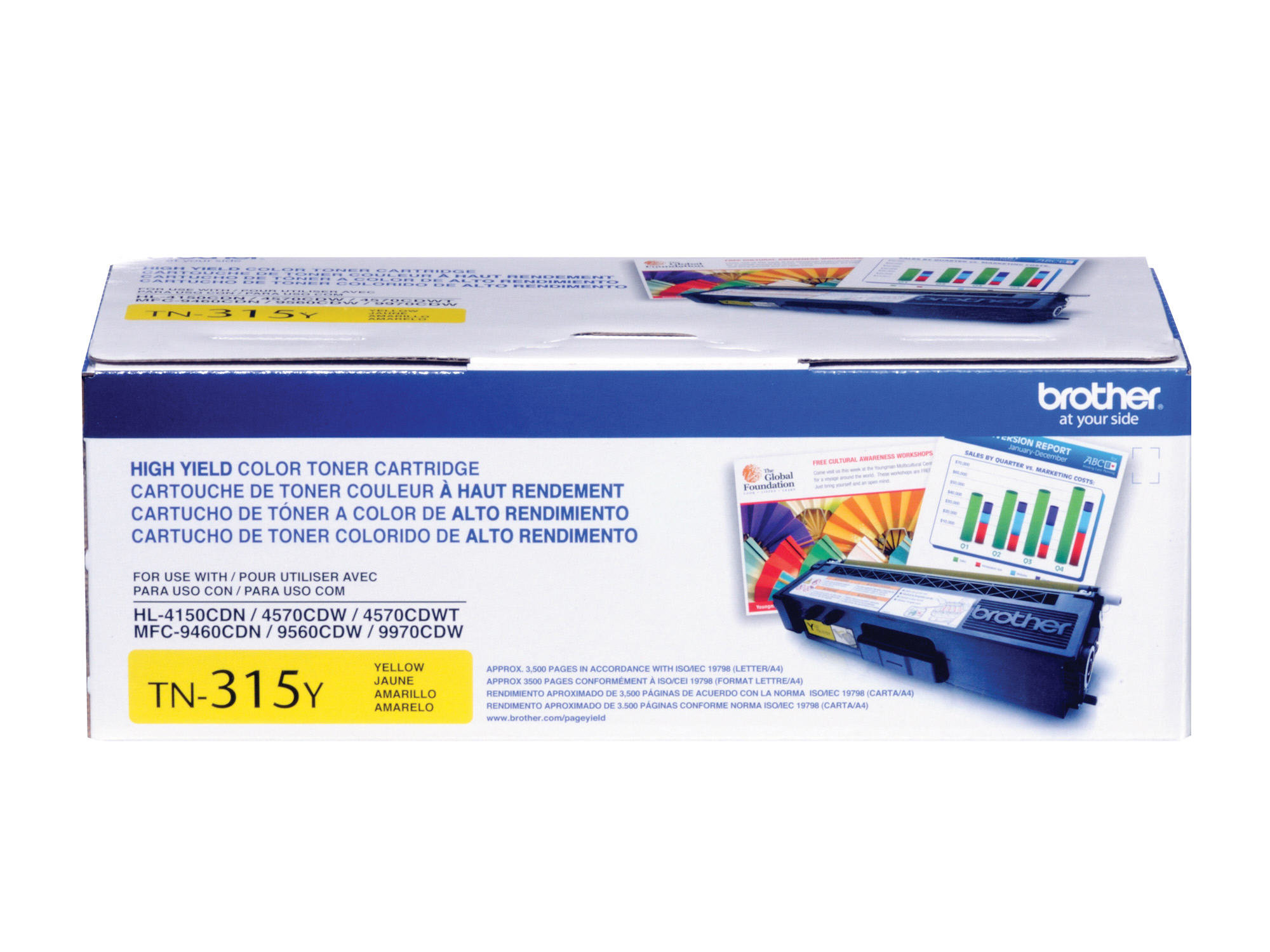 High Yield - yellow - original - toner cartridge - for Brother MFC-9460CDN MFC-9560CDW MFC-9970CDW; HL-4140CN 4150CDN 4570CDW 4570CDWT